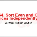 2164-Sort-Even-and-Odd-Indices-Independently-LeetCode-Problem-Solution