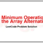 2170-Minimum-Operations-to-Make-the-Array-Alternating-LeetCode-Problem-Solution