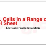 2194-Cells-in-a-Range-on-an-Excel-Sheet-LeetCode-Problem-Solution