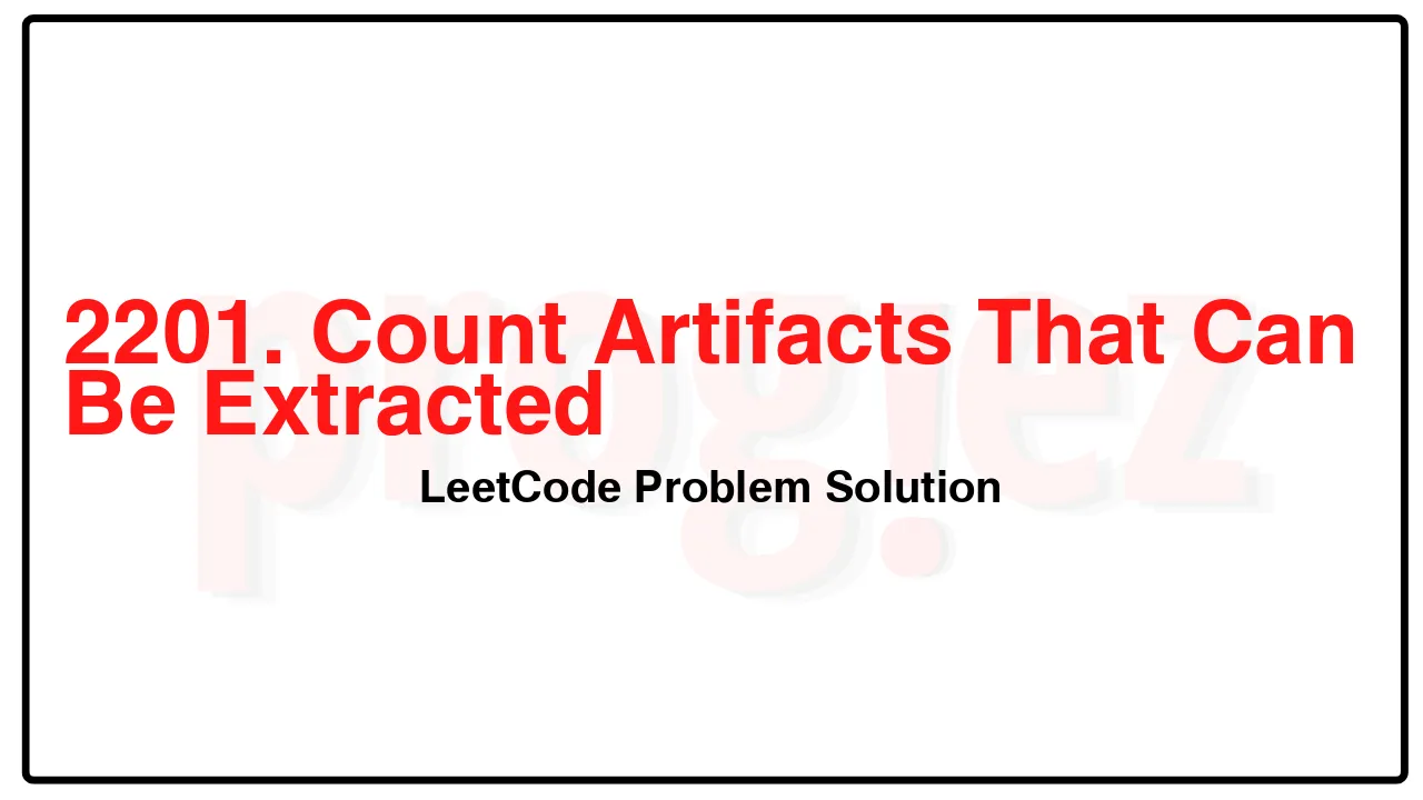 2201. Count Artifacts That Can Be Extracted LeetCode Solution image