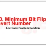 2220-Minimum-Bit-Flips-to-Convert-Number-LeetCode-Problem-Solution