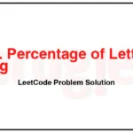 2278-Percentage-of-Letter-in-String-LeetCode-Problem-Solution