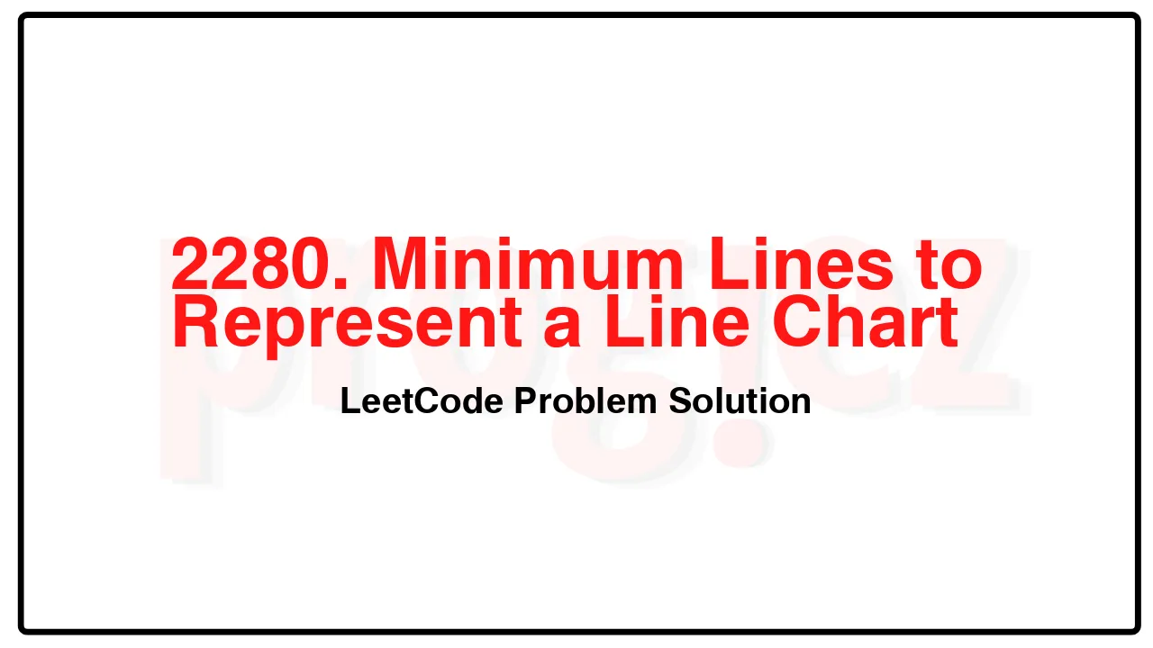 2280. Minimum Lines to Represent a Line Chart LeetCode Solution image