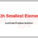 230-Kth-Smallest-Element-in-a-BST-LeetCode-Problem-Solution