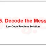 2325-Decode-the-Message-LeetCode-Problem-Solution