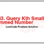 2343-Query-Kth-Smallest-Trimmed-Number-LeetCode-Problem-Solution