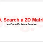 240-Search-a-2D-Matrix-II-LeetCode-Problem-Solution