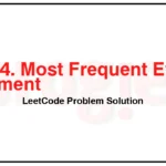 2404-Most-Frequent-Even-Element-LeetCode-Problem-Solution