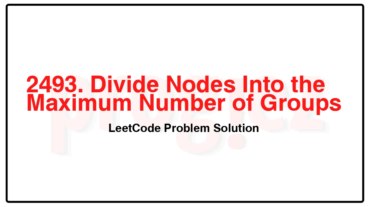 2493. Divide Nodes Into the Maximum Number of Groups LeetCode Solution image