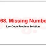 268-Missing-Number-LeetCode-Problem-Solution