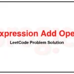 282-Expression-Add-Operators-LeetCode-Problem-Solution