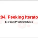 284-Peeking-Iterator-LeetCode-Problem-Solution