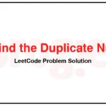 287-Find-the-Duplicate-Number-LeetCode-Problem-Solution