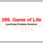 289-Game-of-Life-LeetCode-Problem-Solution