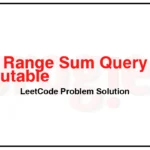 304-Range-Sum-Query-2D-Immutable-LeetCode-Problem-Solution