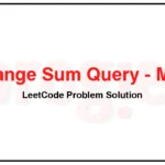 307-Range-Sum-Query-Mutable-LeetCode-Problem-Solution