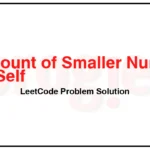 315-Count-of-Smaller-Numbers-After-Self-LeetCode-Problem-Solution