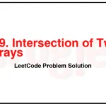 349-Intersection-of-Two-Arrays-LeetCode-Problem-Solution