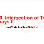 350-Intersection-of-Two-Arrays-II-LeetCode-Problem-Solution