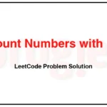 357-Count-Numbers-with-Unique-Digits-LeetCode-Problem-Solution