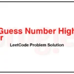 374-Guess-Number-Higher-or-Lower-LeetCode-Problem-Solution