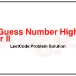 375-Guess-Number-Higher-or-Lower-II-LeetCode-Problem-Solution