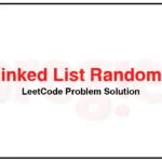 382-Linked-List-Random-Node-LeetCode-Problem-Solution