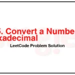 405-Convert-a-Number-to-Hexadecimal-LeetCode-Problem-Solution