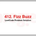 412-Fizz-Buzz-LeetCode-Problem-Solution