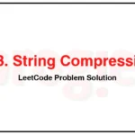 443-String-Compression-LeetCode-Problem-Solution