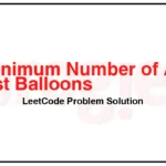 452-Minimum-Number-of-Arrows-to-Burst-Balloons-LeetCode-Problem-Solution