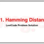 461-Hamming-Distance-LeetCode-Problem-Solution