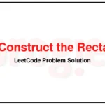 492-Construct-the-Rectangle-LeetCode-Problem-Solution