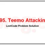 495-Teemo-Attacking-LeetCode-Problem-Solution