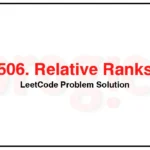 506-Relative-Ranks-LeetCode-Problem-Solution