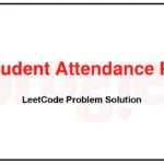 551-Student-Attendance-Record-I-LeetCode-Problem-Solution