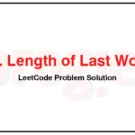 58-Length-of-Last-Word-LeetCode-Problem-Solution