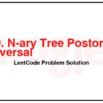 590-N-ary-Tree-Postorder-Traversal-LeetCode-Problem-Solution