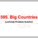 595-Big-Countries-LeetCode-Problem-Solution