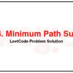 64-Minimum-Path-Sum-LeetCode-Problem-Solution