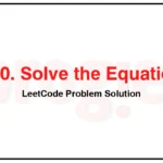 640-Solve-the-Equation-LeetCode-Problem-Solution