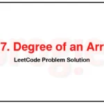 697-Degree-of-an-Array-LeetCode-Problem-Solution