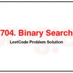 704-Binary-Search-LeetCode-Problem-Solution