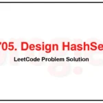 705-Design-HashSet-LeetCode-Problem-Solution