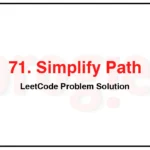 71-Simplify-Path-LeetCode-Problem-Solution