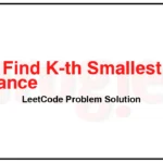 719-Find-K-th-Smallest-Pair-Distance-LeetCode-Problem-Solution