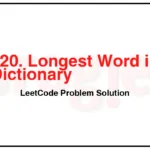 720-Longest-Word-in-Dictionary-LeetCode-Problem-Solution