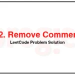 722-Remove-Comments-LeetCode-Problem-Solution