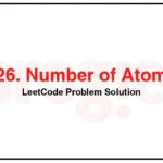 726-Number-of-Atoms-LeetCode-Problem-Solution