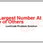 747-Largest-Number-At-Least-Twice-of-Others-LeetCode-Problem-Solution